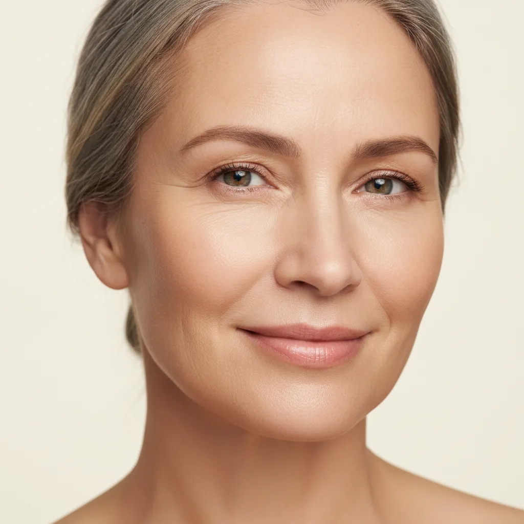 After — luminous glowing skin